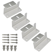 4PCS Solar Panel Z Brackets Mount Aluminum Alloy Photovoltaic Panel Mounting Bracket Screw Kit for RV Trailer Boat Roof
