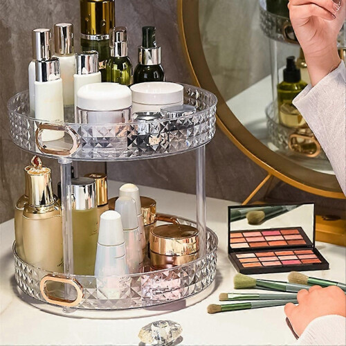 Rotating Cosmetic Storage Box Makeup Organizer Rack S B 2