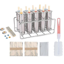 Household 304 Stainless Steel Ice Lolly Popsicle Molds Kit Ice Cream Mold