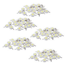 100 szt. wysokiej mocy, 2-pinowe, 3W, białe diody LED emitujące koraliki, 170-190 lm, 6000 K