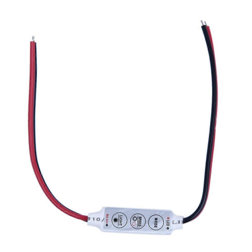 Μίνι ελεγκτής 3 πλήκτρων Dimmer για 3528 5050 LED μονόχρωμη λωρίδα φωτισμού DC 12V 144W