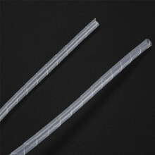 4X Cable Wire Organizer Manager Spiral Wrap Band 6mm Dia 15M Length White