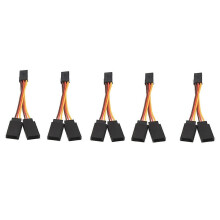 5 Pcs JR/Futaba Style Servo 1 To 2 Y Harness Leads Splitter Cable Male To Female Extension Lead Wire