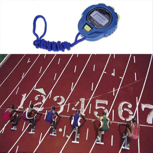6PCS LCD Electronic Stopwatch Chronograph Digital Timer Sport Counter Odometer Watch 1