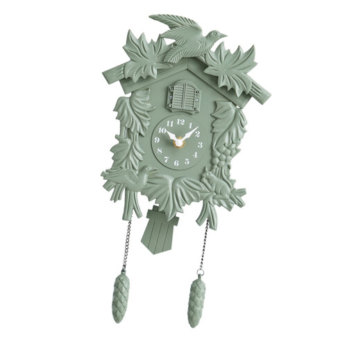 Horloge à pendules murales coucou, enseignement interactif-Vert