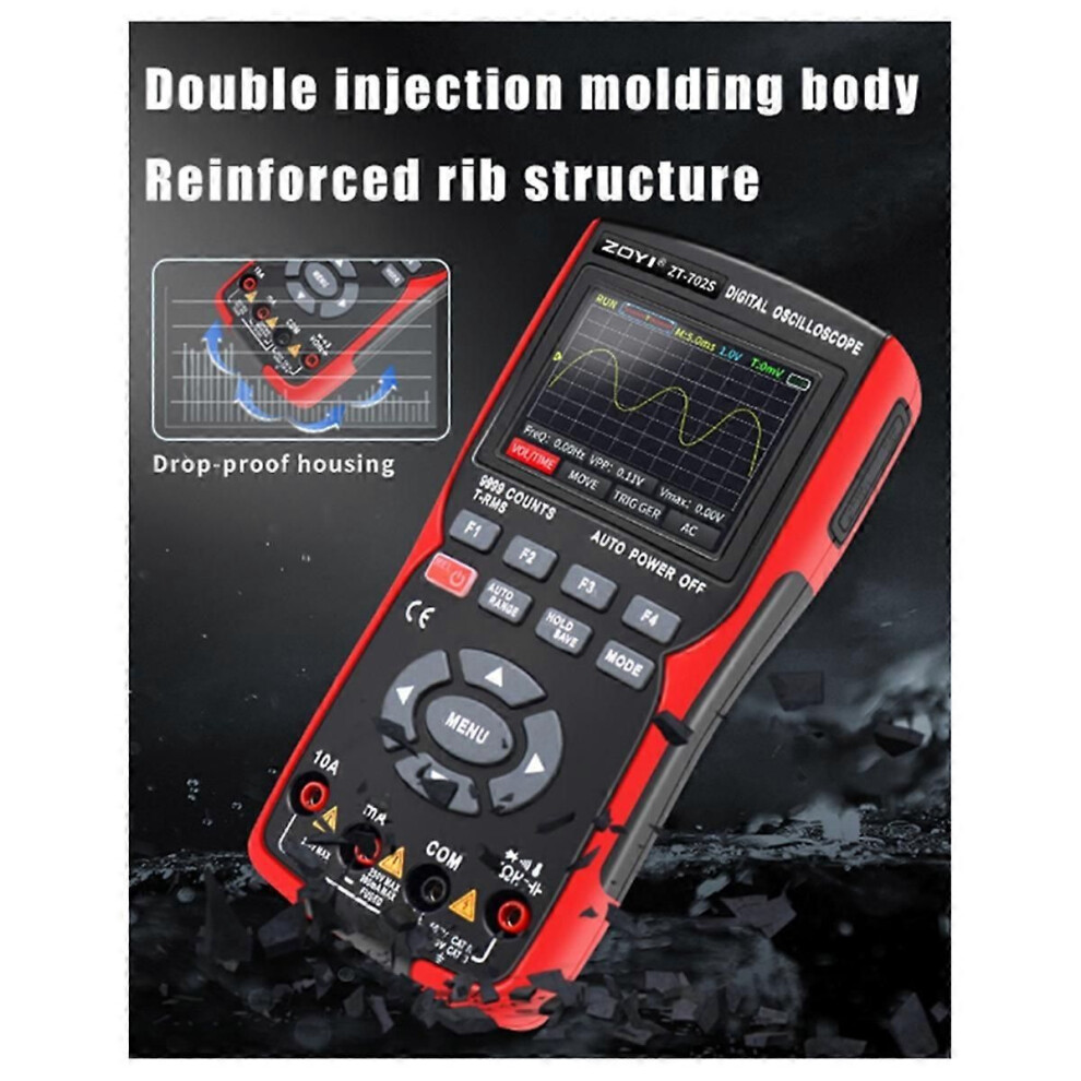 702S Digital Oscilloscope High-Precision Dual Purpose Oscilloscope Multimeter 10Mhz Support Waveform Storage 702S English 9409192837981