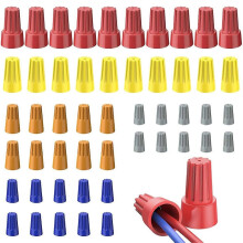 50Pcs Wire Nuts Electrical Wire Connectors for 10-22AWG Gauge Wire A