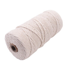 4X Makramee Schnur Natur Baumwolle Seil 3Mm mit Holzring Holzstab für DIY BeißRing Makramee Kit Wandbehang Pflanzen KleiderbüGel