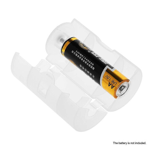 4 Pcs Battery Converter Adaptor AA to D Size Battery Protective Case Holder PP Material 2