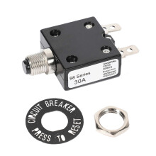 Disyuntor térmico de 30 A, 125/250 VCA, 50 VCC, protector térmico compatible con generador