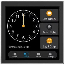 Tuya T3E Panel Switch Touch Screen Panel EU Smart Control Panel Switch Zigbee Smart Home Wall Push Light Switch,Black