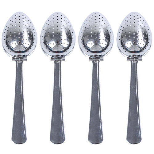 4X Stainless Steel Tea Infuser Strainer Spoon Loose Leaf Filter Herbs Spice !