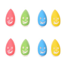 8 PCS Smile Face Toothbrush Cover Holder with Suction Cup Bath