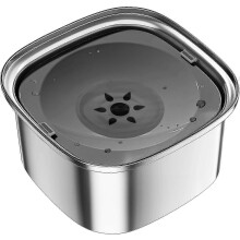 3L 101oz rostfritt stål spillfri vattenskål för hundar, stor kapacitet långsam matare spillsäker vattendispenser