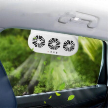 Solar Powered Car Exhaust Fan 3 Head Electric Car Cooling Fan A