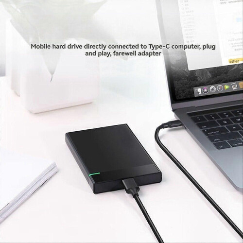 USB Typ-C till Micro B Konverterkabel Datakabel för Extern HDD SSD Hårddisk Kamera Förlängningskabel 2