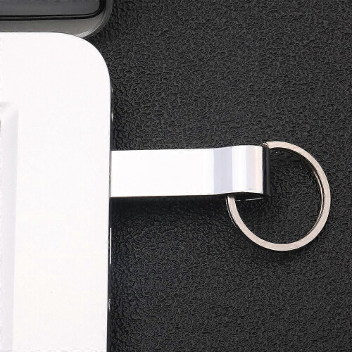 64GB USB2.0 Metal U Disk USB Flash Driver Portable Shockproof Anti-fall U Disk with Key Ring Plug and Play Silver 2