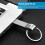 64GB USB2.0 Metal U Disk USB Flash Driver Portable Shockproof Anti-fall U Disk with Key Ring Plug and Play Silver 4