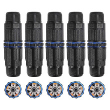 5PCS IP68 Waterproof Junction Box, Outdoor 5 Pin Cable Connector