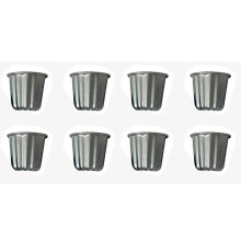 Canele Mold, Cannele Muffin Cup, 8Pcs Non-Stick Cannele Mould Gray-Black Canneles