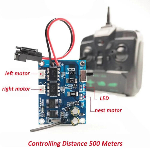 Large Power Transmitter Receiver Kit Radio System Remote Controller for RC Bait Boat DIY Control Di 1