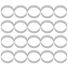 20Pcs 6cm Circular Tart Ring Dessert Stainless Steel Perforation Fruit Pie Quiche Cake Mousse Mold