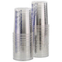 20 oz (600 ml) Flexible, transparente Messbecher aus Kunststoff – 50 Stück – Geeignet für Farbe, Farbstoffe