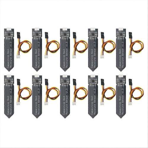 10PCS Capacitive Soil Moisture Sensor Module 3.3-5.5V for Moisture Detection Garden Watering