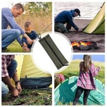 Camping Accessories Storage Bag Waterproof Pocket Camp Accessories Storage Peg Bag Heavy Duty Oxford Resistant Black