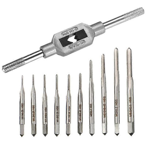 10Pcs Micro-Taps Bit Small Hand Screw Thread Taps M1-M3.5 HSS