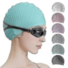 Wasserdichte Silikon-Schwimmkappe für Pools, flexible Gel-Ohrenschutz-Badekappe