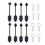 8 τεμάχια κλιπ αμαξώματος RC αυτοκινήτου με κέλυφος συγκρ 1
