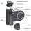 Magnetic Phone Grip with Bluetooth Remote Shutter,Wireless Bluetooth Camera Handle Bracket,Self-Time 4