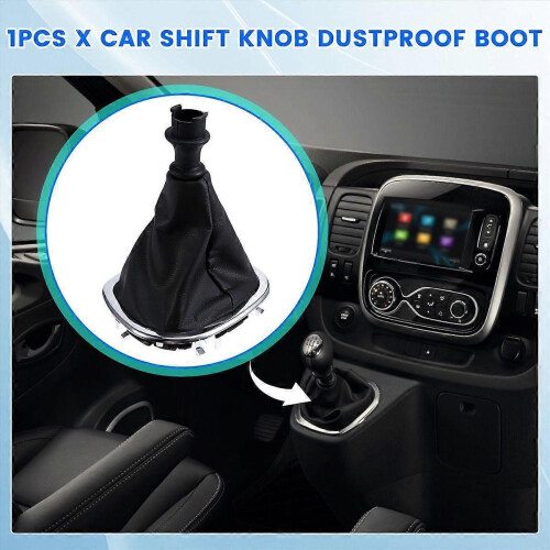 Car Shift Knob Dustproof Boot Gear Lever PU Leather Protective Cover 2