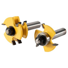 Tongue and Groove Set,1/2 Inch Shank T Shape Woodworking Tool (2Pcs)