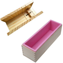 1200G Diy Soap Wooden Soap Mold Box with Handmade Diy Soap Cutting Tool