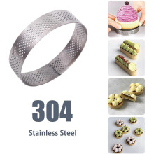 60Pcs 4.5cm Round Stainless Percompatibleated Seamless Tart Ring Quiche Ring Tart Pan Pie Tart Ring with Ho