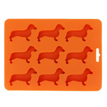 Stampo per cubetti di ghiaccio in silicone a 9 scomparti a forma di cane, compatibile con utensili da