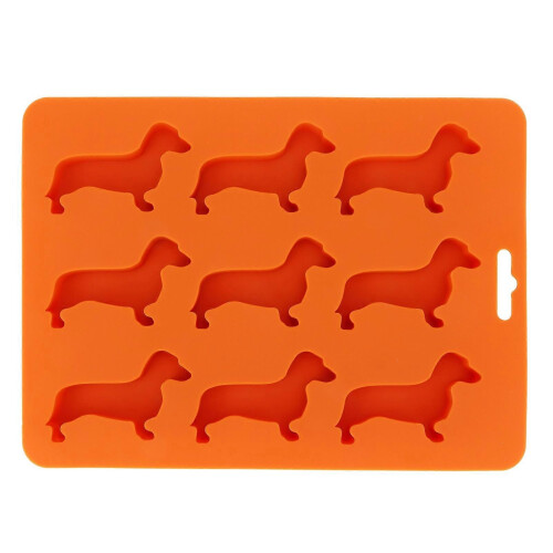 9 Compartment Dog Shape Silicone Ice Cube Mold for Baking Kitchen Utensils