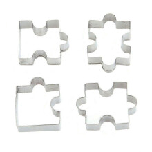 Stainless Steel Fondant Biscuit Cookie Cutter Cake Pastry Cookie Cutter Puzzle Mold 4 pcs