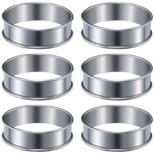 6 pezzi Anelli per crostatine per muffin Anello per crostatine doppio arrotolato Anelli per muffin in