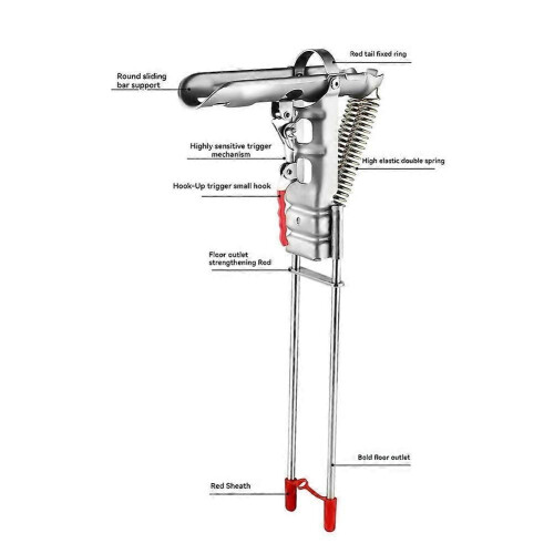 Supporto per canna da pesca da terra, base automatica per discesa, supporto per canna da pesca pieghevole, 1