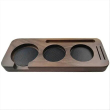 51mm Coffee utensil storage board Coffee Tamper Walnut Wood Handle