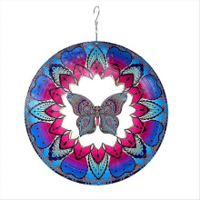 Molinillo de viento Mariposa colorida Acero inoxidable Corte láser Metal