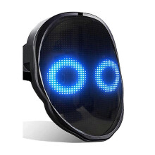 Bluetooth LED -valot juhlamaskiin Halloween Joulu DIY-animaatioteksti Rakkaus kepponen konsertti Robotti