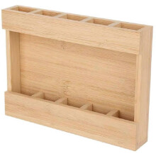 Organizzatore per cannucce in legno, contenitore per utensili compatibile con armadietto, dispenser