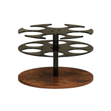6 Slots Rotating Cup Organizer Wooden Storage Rack for 40oz Cup Accessories