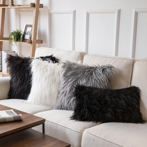 Phantoscope plush throw pillow with insert green 12x20 2