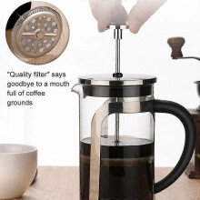 Portable Compact French Pot for Fresh Coffee - 350ml Capacity, Perfect for Camping and Travel Coffe
