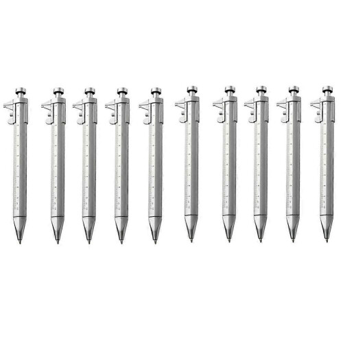 10PCS Vernier Caliper 0-100mm Στυλό πολλαπλών λειτουργιών για άνδρες και γυναίκες ξυλουργούς